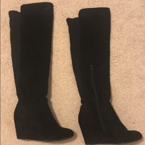 Suede over the knee boots
